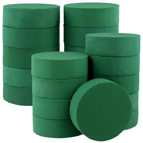 KEILEOHO 20 Stück Blumensteckschaum Rund 12 x 4 cm, Nasssteckschaum Steckschaum, Grün Steckschwamm Steckmasse für Blumengestecke KEILEOHO 20 Stück Blumensteckschaum Rund 12 x 4 cm, Nasssteckschaum Steckschaum, Grün Steckschwamm Steckmasse für Blumengestecke von KEILEOHO