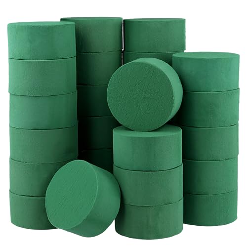 KEILEOHO 30 Stück Blumensteckschaum Rund 8 x 5 cm, Nasssteckschaum Steckschaum, Grün Steckschwamm Steckmasse für Blumengestecke KEILEOHO 30 Stück Blumensteckschaum Rund 8 x 5 cm, Nasssteckschaum Steckschaum, Grün Steckschwamm Steckmasse für Blumengestecke von KEILEOHO