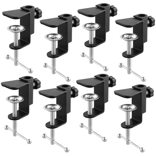 KEILEOHO 8 Stück Tischklemme Schwarz 45mm, Edelstahl C Klemme mit Einstellbarer Schraube, Schwarze C Zwingen Trägerklemme Metall Tisch Schraubklemme für Mikrofon, Desktop, Licht KEILEOHO 8 Stück Tischklemme Schwarz 45mm, Edelstahl C Klemme mit Einstellbarer Schraube, Schwarze C Zwingen Trägerklemme Metall Tisch Schraubklemme für Mikrofon, Desktop, Licht von KEILEOHO