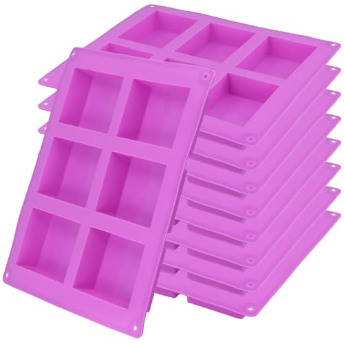 KEILEOHO 9 Stück Seifenformen Silikon, 6 Hohlräume, Rechteckig Silikonformen Seifenformen für Handmade Seife DIY 23,5 x 21,2 x 2,5 cm, Hohlräume 8 x 5,5 x 2.4 cm KEILEOHO 9 Stück Seifenformen Silikon, 6 Hohlräume, Rechteckig Silikonformen Seifenformen für Handmade Seife DIY 23,5 x 21,2 x 2,5 cm, Hohlräume 8 x 5,5 x 2.4 cm von KEILEOHO