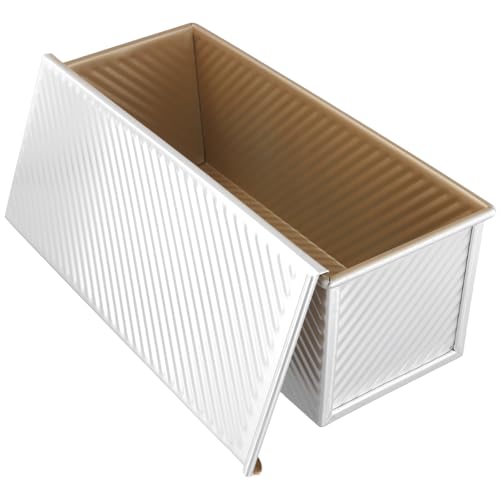 KEILEOHO Brotbackform mit Deckel 1 KG, Toastbrot Backform 1000g, Brot Kastenform Brotbackformen Toastbrotform für Küche, Bäckerei, 33 x 12 x 12 cm KEILEOHO Brotbackform mit Deckel 1 KG, Toastbrot Backform 1000g, Brot Kastenform Brotbackformen Toastbrotform für Küche, Bäckerei, 33 x 12 x 12 cm von KEILEOHO