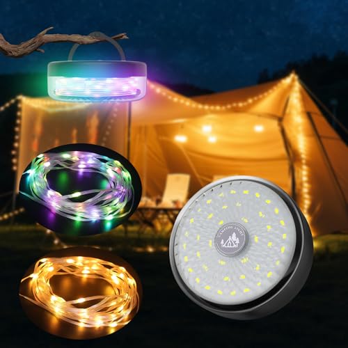 10M Camping Lichterkette Aufrollbar, 4000mAh Akku Farbwechsel RGB Outdoor Campinglampe with 14 Beleuchtungsmodi, 6 Helligkeitsstufen, 2-in-1 LED Camping Licht für Camping, Hof und Wohnmobil Deko 10M Camping Lichterkette Aufrollbar, 4000mAh Akku Farbwechsel RGB Outdoor Campinglampe with 14 Beleuchtungsmodi, 6 Helligkeitsstufen, 2-in-1 LED Camping Licht für Camping, Hof und Wohnmobil Deko von KEIWRLIGHT