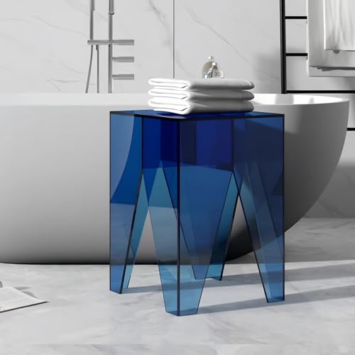 35x35x48cm Akril-Nachtschrank，Schmaler Beistelltisch, Kompakte Beistelltisch for Wohnzimmer, Schlafzimmer oder Bad(Blue) von KEJIAWU