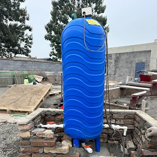 Ausdehnungsgefäß Trinkwasser Lebensmittelechter PE-Druckbehälter - Wasserspeicher mit Druckausgleich for Trinkwasser, 60-200L mit Manometer, Sicherheitsventil(31.7Gal/120L-H90cmxW45cm) von KEJIAWU