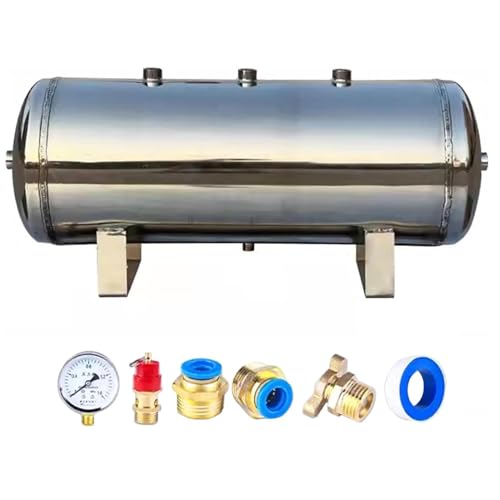 Druckluftbehälter Edelstahl 5–50L – Lufttank 180 PSI for Kompressoren, Lackieranlage, Vakuumpumpe, Heimwerken(40L/10.6Gal) von KEJIAWU