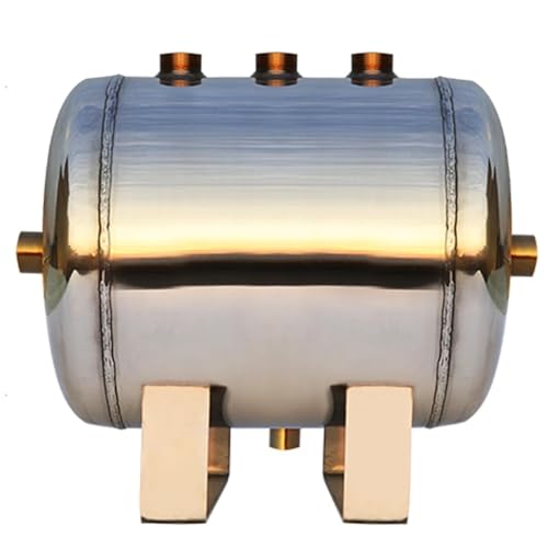 Drucklufttank aus Edelstahl 304 for Industrielle Produktion - Hochdruck Luftreservoir Vakuum Puffertank mit Manometer, Sicherheitsventil und Spiegelpolitur(20L/5.3Gal) von KEJIAWU