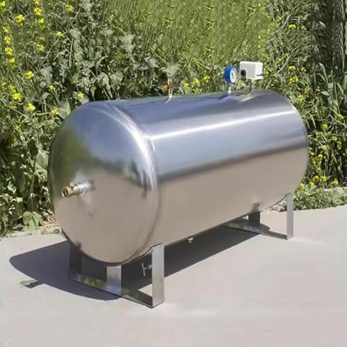 Druckwassertank aus Edelstahl, 26–132 Gal, Horizontaler Tank in Lebensmittelqualität 304 for Brunnenwasser, Sprinkleranlagen und Bewässerung((135x65cm/53x25in)300L/79Gal) von KEJIAWU