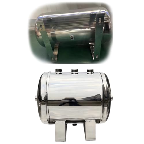 Edelstahl Luftspeicher Kompressor 5L-50L – Tragbar Oder Wandmontage for Werkstatt, Lackierung, Garage(10L/2.6Gal) von KEJIAWU