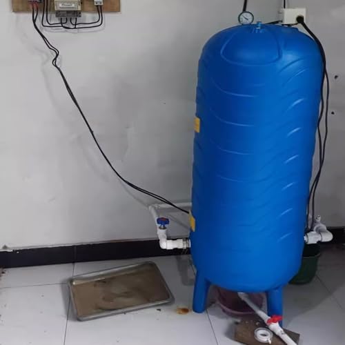 Großer Wassertank, Tank Vertikale Pumpe Pressurisierter Wasserspeichertank, Wasser Booster Pump Drucktank for Haus, Osmose Inverse Speichertank Mit Installationskit(31.7Gal/120L-H90cmxW45cm) von KEJIAWU