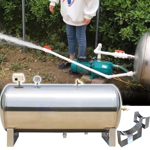 Horizontaler Druckbehälter Aus Edelstahl – Druckwasserblasentank mit Großer Kapazität for Den Haushalt, Automatischer Druckwasserspeichertank for Die Wasserversorgung((75x55cm/29x21in)100L/26Gal) von KEJIAWU