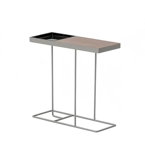 KEJIAWU 16,5 cm Schmaler Beistelltisch for Kleine Räume - Moderner Metallrahmen, Wohnzimmer, Schlafzimmer(46x16x44cm-A) von KEJIAWU