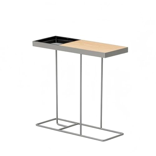 KEJIAWU 16,5 cm Schmaler Beistelltisch for Kleine Räume - Moderner Metallrahmen, Wohnzimmer, Schlafzimmer(46x16x44cm-B) von KEJIAWU
