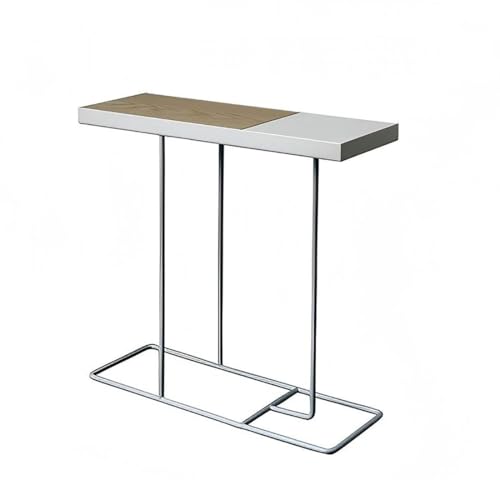KEJIAWU 16,5 cm Schmaler Beistelltisch for Kleine Räume - Moderner Metallrahmen, Wohnzimmer, Schlafzimmer(46x16x44cm-C) von KEJIAWU