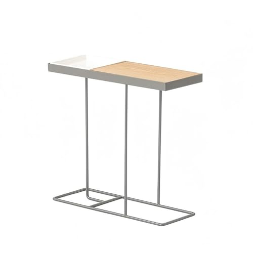 KEJIAWU 16,5 cm Schmaler Beistelltisch for Kleine Räume - Moderner Metallrahmen, Wohnzimmer, Schlafzimmer(46x16x44cm-D) von KEJIAWU