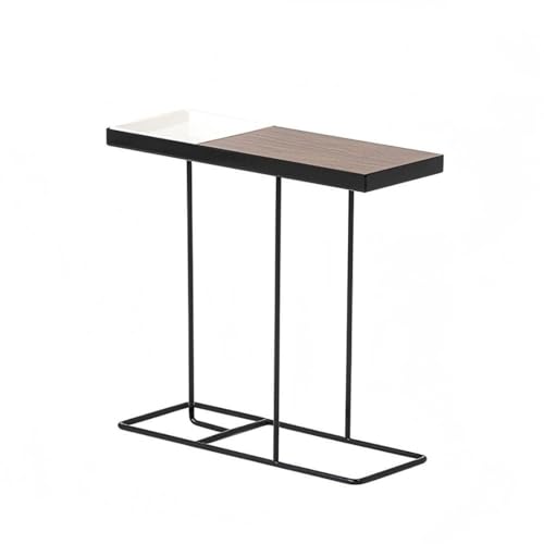 KEJIAWU 16,5 cm Schmaler Beistelltisch for Kleine Räume - Moderner Metallrahmen, Wohnzimmer, Schlafzimmer(46x16x44cm-F) von KEJIAWU