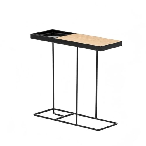 KEJIAWU 16,5 cm Schmaler Beistelltisch for Kleine Räume - Moderner Metallrahmen, Wohnzimmer, Schlafzimmer(46x16x44cm-G) von KEJIAWU