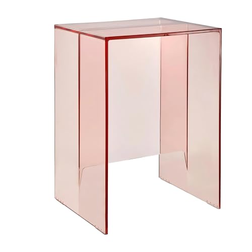 KEJIAWU Acryl-Beistelltisch mit U-Form, Schmaler Nachttisch, Hocker, Couchtisch for Kleine Räume, Wohnzimmer, Schlafzimmer, Bad(Beige) von KEJIAWU