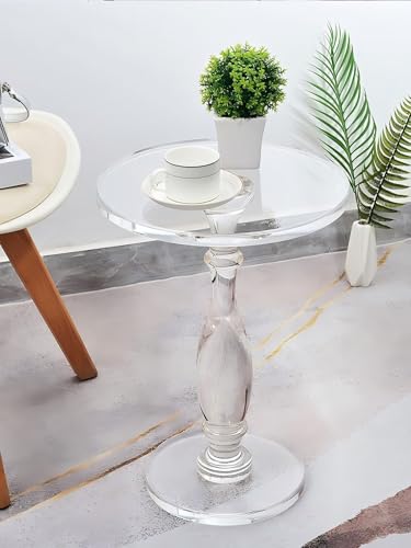 KEJIAWU Kleiner Runder Beistelltisch aus Klarem Acryl, Moderner Nachttisch mit Verdickter Platte und Solider Säule for Wohnzimmer, Schlafzimmer oder Pflanzen KEJIAWU Kleiner Runder Beistelltisch aus Klarem Acryl, Moderner Nachttisch mit Verdickter Platte und Solider Säule for Wohnzimmer, Schlafzimmer oder Pflanzen von KEJIAWU