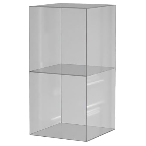 KEJIAWU Stapelbares Acryl Bücherregal Transparent mit 2 Ebenen, Multifunktionaler Beistelltisch oder Nachttisch, Regal for Bücher DVDs Horizontal oder Vertikal Nutzbar(Clear) von KEJIAWU
