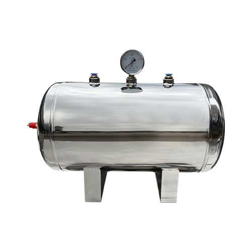 Luftspeicherbehälter aus Edelstahl 304-1,25MPa (180 PSI), Stabiles Horizontales Design, Ideal for Kfz-Werkstätten, Medizinische Geräte und Industrie(40L/10.6Gal) von KEJIAWU
