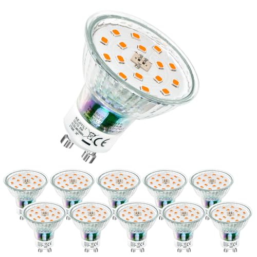 KEJIYILT GU10 LED Warmweiss 2700K, 10er set NICHT Dimmbar, 650lm 6W Ersetzt 65W Halogenlampen, Abstrahlwinkel 120° Flimmerfrei Strahler von KEJIYILT