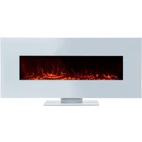 Elektro Wandkamine für Innenbereich 1600W Kekai Alaska 128x26x61 cmmit Feuersimulation 2 Leistungstufen mit Fernbedienung von KEKAI