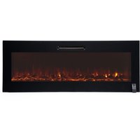 Elektro Wandkamine für Innenbereich 2000W Kekai Oregon 127x16x48 cm mit Feuersimulation 2 Stufen mit Fernbedienung von KEKAI