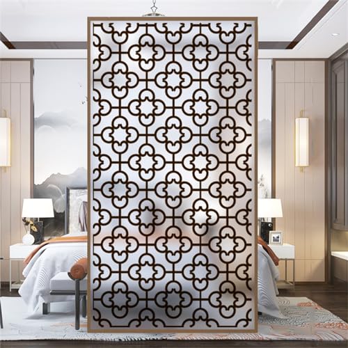 3D Fensterfolie Selbstklebend Sichtschutzfolie Statisch Dekofolie Blickdicht Milchglasfolie Haftend ohne Klebstoff Anti UV Sonnenschutz für Küche Wohnzimme- Netz(75cmx200cm) von KEKUYA