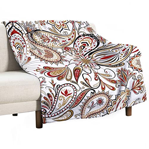 Flanell Decke Bett Sofa Flauschige Decke für Positive Ermutigung und Liebe Mädchen und Jungen Kuscheldecke Personalisierte Geschenke -Paisley-Druck (150cmx200cm) von KEKUYA