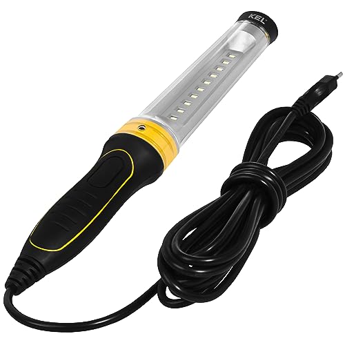 KEL Werkstattlampe - LED Arbeitsleuchte 5W - Baustellenlampe, Baulampe LED Taschenlampe mit 250lm Kaltweißes Licht - Handlampe Ideal für Werkstätten, Baustellen, Garage - 5M Netzkabel von KEL