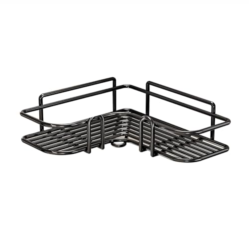 KELENMNAZT Bohrfreier Eck-Duschkorb, selbstklebendes Wandregal für die Dusche, großes Fassungsvermögen, hohe Tragkraft(23cm*9.7cm*4.3cm) von KELENMNAZT