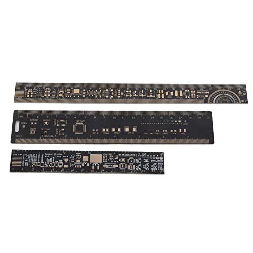 Leiterplatten-Lineal-Set, elektronisches Messwerkzeug, multifunktionales Leiterplatten-Messgerät, 16,5 cm, 26 cm, 3 Stück von KELFEEAO