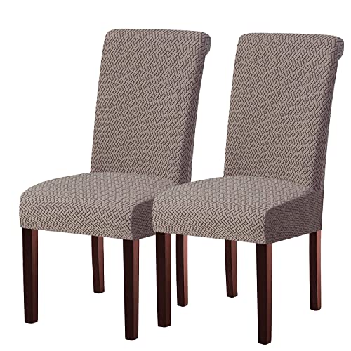 KELUINA Moderne Stuhlhussen 1er/2er/4er/6er Set, Stretch Stulhhussen Schwingstuhl Elastisch Abnehmbarer Waschbarer Universal Stuhlbezug für Hotel Bankett Hochzeit Party Deko (Taque,2 Stück) von KELUINA