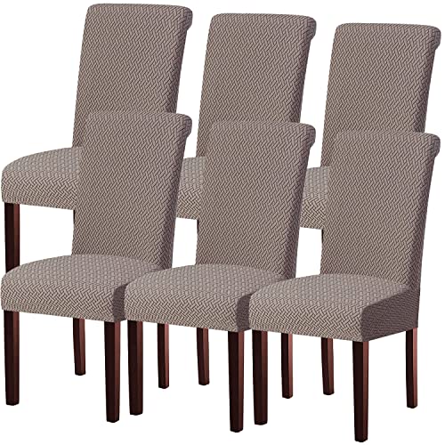 KELUINA Moderne Stuhlhussen 1er/2er/4er/6er Set, Stretch Stulhhussen Schwingstuhl Elastisch Abnehmbarer Waschbarer Universal Stuhlbezug für Hotel Bankett Hochzeit Party Deko (Taque,6 Stück) von KELUINA