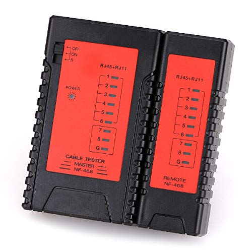 NF468 Tester Fehlersucher RJ45 RJ11 Kabel-Tracker Netzwerkkabeltester Netzwerk Ethernet LAN Netzwerk-Testwerkzeug NF468 Tester Fehlersucher RJ45 RJ11 Kabel-Tracker Netzwerkkabeltester Netzwerk Ethernet LAN Netzwerk-Testwerkzeug von KELUSHI