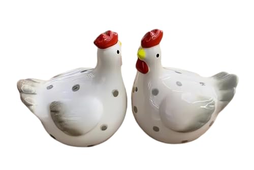 Salz- und Pfefferstreuer-Set, Keramik, Huhn, Bauernhaus, magnetisch, für Zuhause und Küche, Esstisch, Zubehör für Party, Gastgeber von Barnyard Animals Sammlerstücke Salz- und Pfefferstreuer-Set, Keramik, Huhn, Bauernhaus, magnetisch, für Zuhause und Küche, Esstisch, Zubehör für Party, Gastgeber von Barnyard Animals Sammlerstücke von KEMAXI