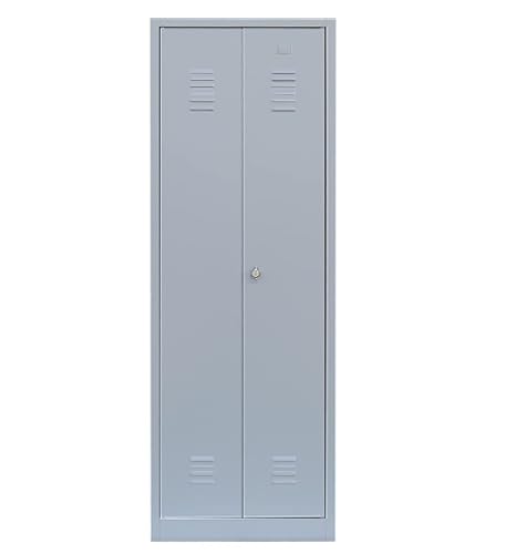 KEMMLIT Kleiderspind - 2 Abteile mit Schwarz-Weiss-Trennung für 1 Person - Fachböden + Kleiderstange (60 cm) von KEMMLIT