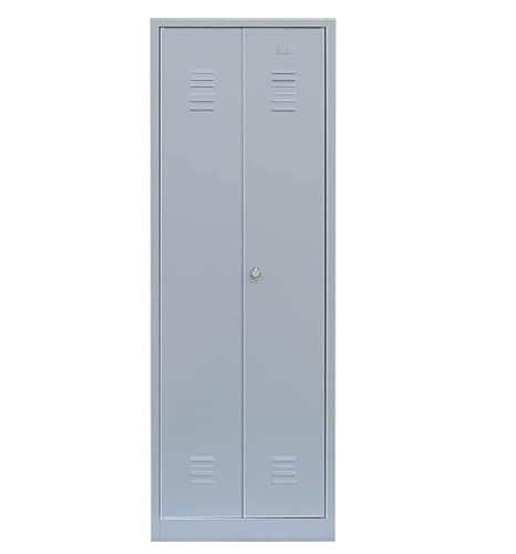 KEMMLIT Kleiderspind - 2 Abteile mit Schwarz-Weiss-Trennung für 1 Person - Fachböden + Kleiderstange (60 cm) von KEMMLIT