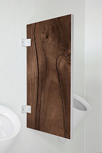 Kemmlit Urinal Trennwand Bergamo "Eibe" aus Holzwerkstoff in klassischen Farben, Schamwand WC Herren, TÜV zertifiziert von KEMMLIT