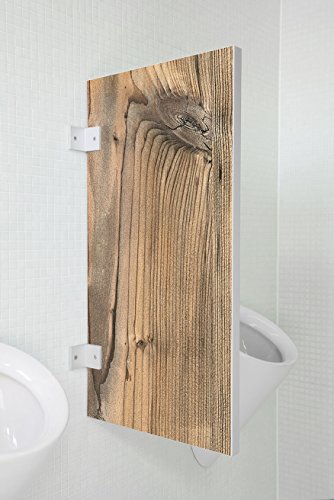 Kemmlit Urinal Trennwand Bergamo "Fichte" aus Holzwerkstoff in klassischen Farben, Schamwand WC Herren, TÜV zertifiziert von KEMMLIT