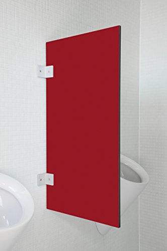 Kemmlit Urinal Trennwand Messina "Granatrot" aus HPL in bunten Farben, Schamwand WC Herren, TÜV zertifiziert von KEMMLIT