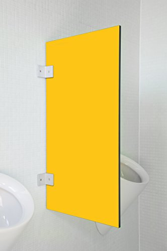 Kemmlit Urinal Trennwand Messina "Maisgelb" aus HPL in bunten Farben, Schamwand WC Herren, TÜV zertifiziert von KEMMLIT