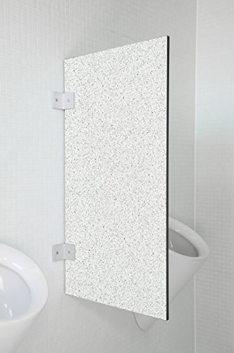 Kemmlit Urinal Trennwand Modena "Granitweiß" aus HPL in klassischen Farben, Schamwand WC Herren, TÜV zertifiziert von KEMMLIT