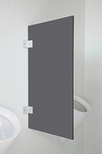 Kemmlit Urinal Trennwand Modena "Quarzgrau" aus HPL in klassischen Farben, Schamwand WC Herren, TÜV zertifiziert von KEMMLIT