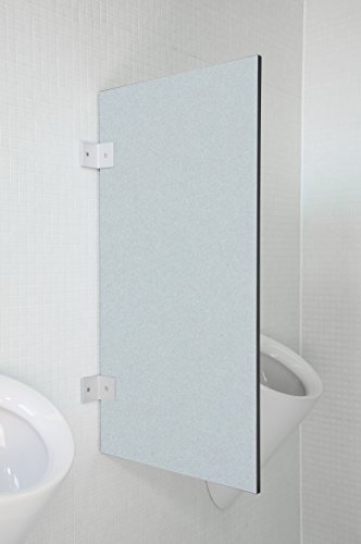 Kemmlit Urinal Trennwand Modena "Silber" aus HPL in klassischen Farben, Schamwand WC Herren, TÜV zertifiziert von KEMMLIT