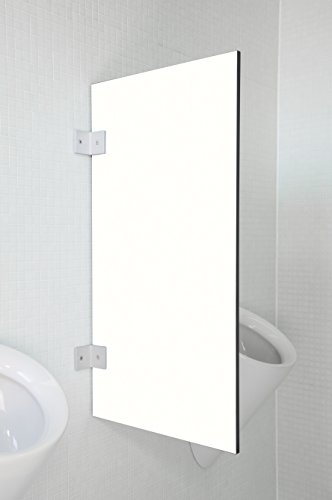 Kemmlit Urinal Trennwand Modena "Verkehrsweiß" aus HPL in klassischen Farben, Schamwand WC Herren, TÜV zertifiziert von KEMMLIT