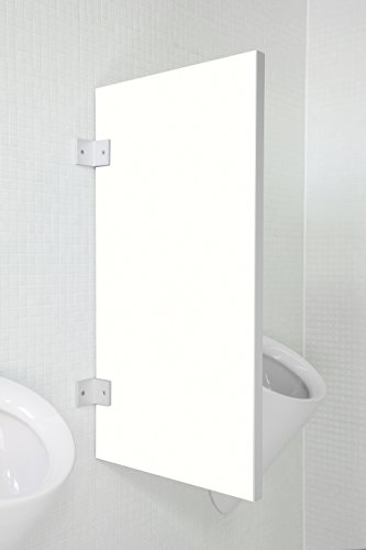 Kemmlit Urinal Trennwand Novara "Verkehrsweiß" aus Holzwerkstoff, Schamwand WC Herren, TÜV zertifiziert von KEMMLIT