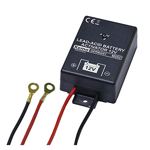 Kemo Bleiakku-Aktivator / Refresher 12 V M202 gegen Ablagerung von Bleisulfat, erhöht die Lebensdauer des Autoakkus, mit LED-Anzeige, elektronische Pflege und Reanimierung eines 12 V Autoakkus von KEMO