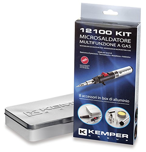 Kemper 12100 KIT Minilötkolben mit offener Flamme, katalytische Spitzen und Zubehör von K KEMPER GROUP