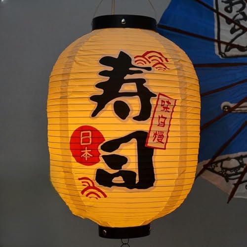 KEMTAT Japanische Papierlaterne Izakaya Sushi Ramen Sashimi Restaurant Schild Party Bar Dekoration Outdoor wasserdichte PVC Hängelampe von KEMTAT